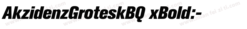 AkzidenzGroteskBQ xBold:字体转换